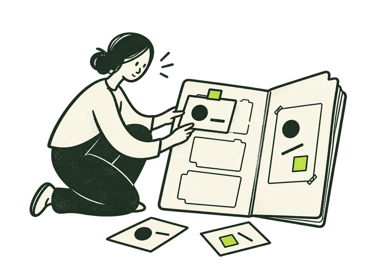 A person matches an observation to the evidence while leaving the unanswered pieces visible.