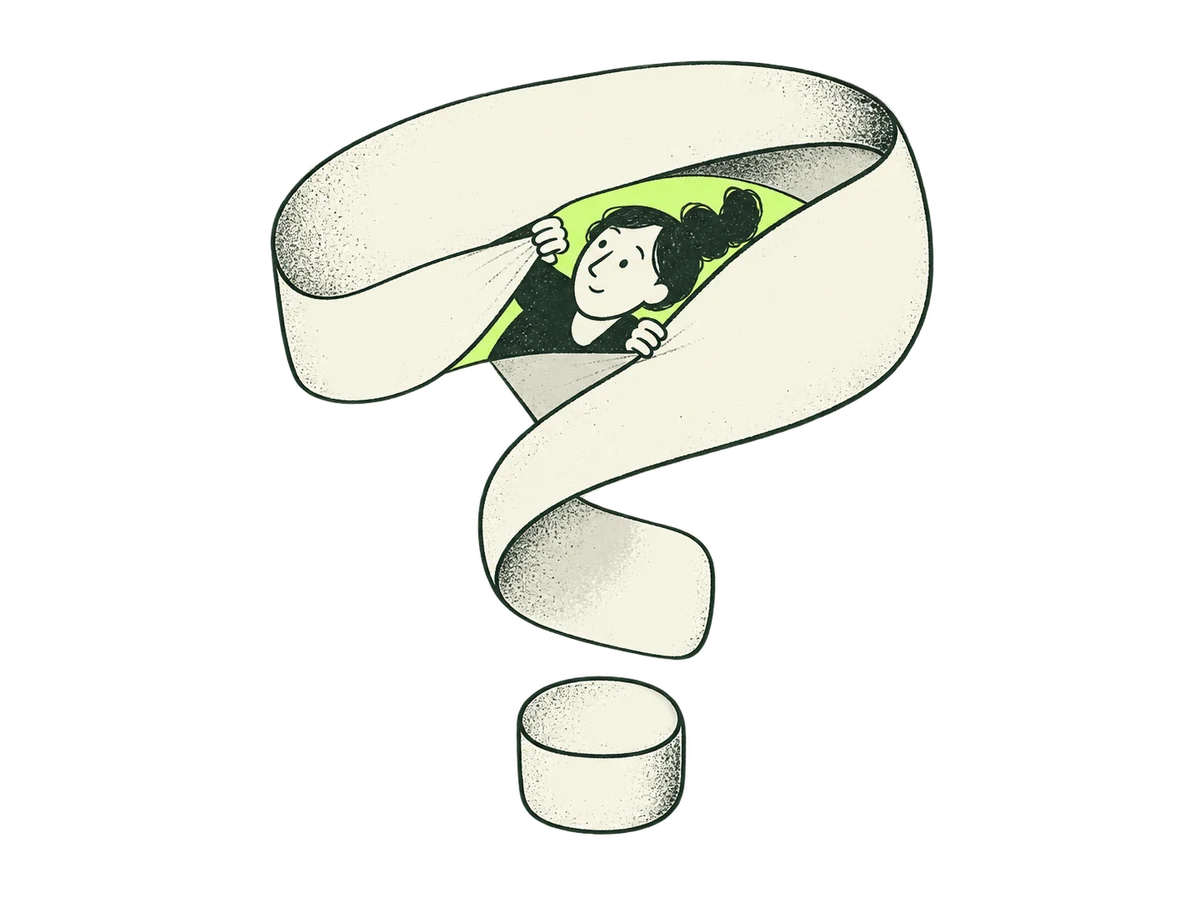 A person opens up a question to look at it more closely.